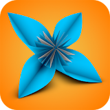 Origami Flower Instructions 3D icon