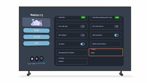 Screenshot of WebDAV FS Server
