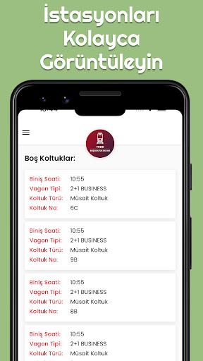 TCDD Boş Koltuk Bulma