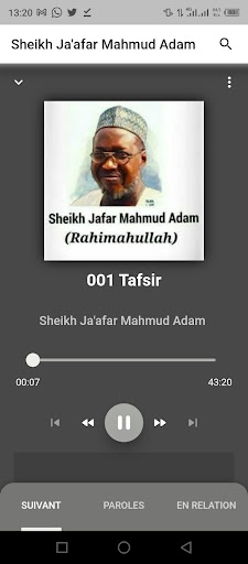 Android application Sheikh Ja'afar Mahmud Adam screenshort