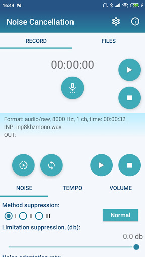 Android application Active Noise Cancellation Lite screenshort