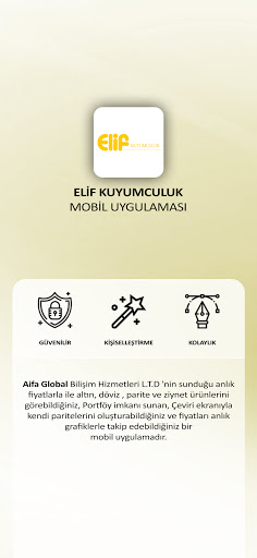 Android application Elif Kuyumculuk screenshort