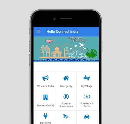 Android application Hello Connect India - Search Y screenshort