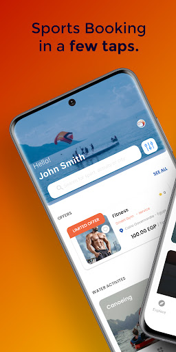 Android application BookSportz screenshort