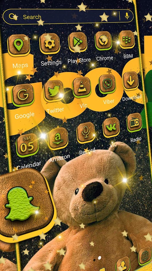 #6. Cute Teddy Theme (Android) Podle: Dalu Laon