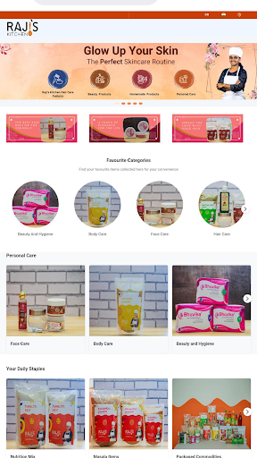Android application Rajis Kitchen screenshort