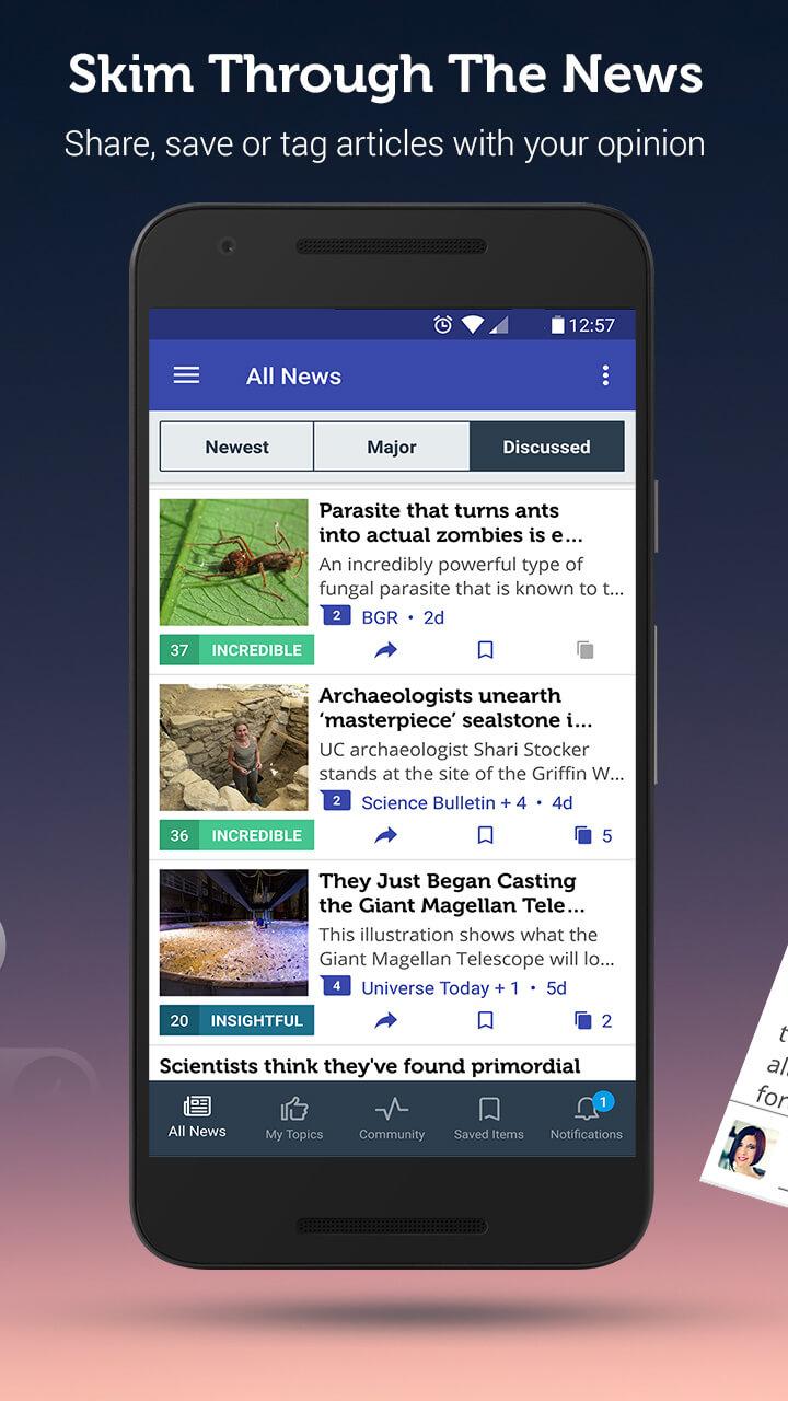 Android application Science News & Discoveries screenshort