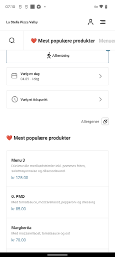 La Stella Pizza Valby Screen 3