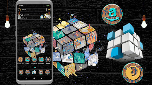 Android application Rubiks Cube Puzzle Theme screenshort
