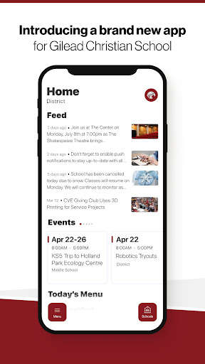 Android application Gilead Christian School Eagles screenshort