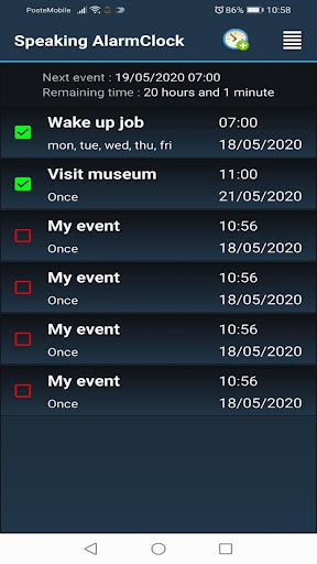 Speaking Alarm Clock-Memorandu Screen 2