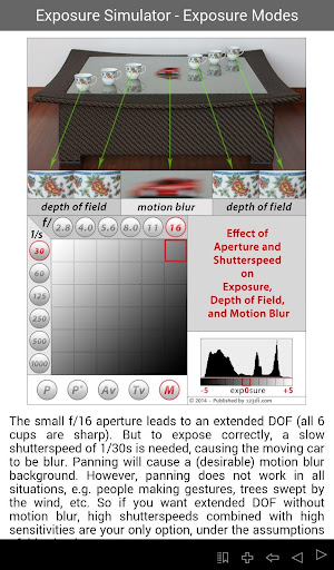 123di Exposure Simulator Screen 3