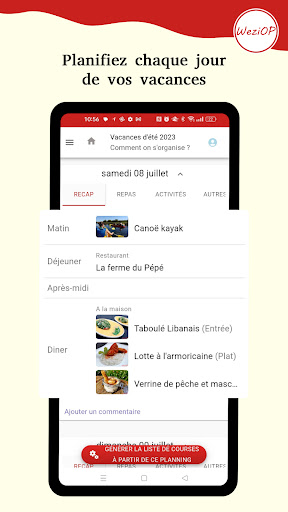 WeziOP planifiez vos vacances