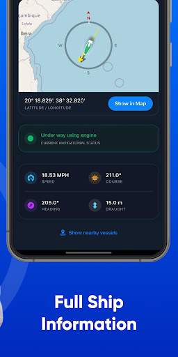 Screenshot of MarineRadar: Vessel Tracker