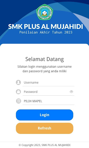 Android application Exam SMK PLUS AL-MUJAHIDI screenshort