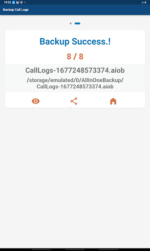 Screenshot of Call Logs Backup