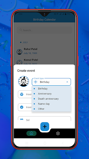 Birthday Calendar and Wish