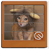 cute cat phots slide puzzle game icon