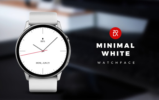 Android application Minimal White Watch Face screenshort