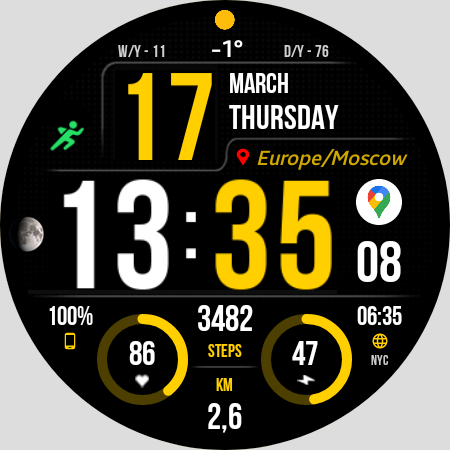 WFP 241 Exact time Watch Face