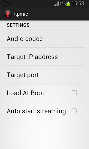 Android application RtpMic screenshort