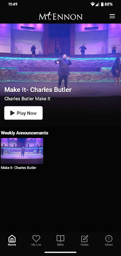 Android application Mt. Ennon Baptist Church screenshort