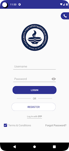 Android application Jagriti Vidyapeeth screenshort