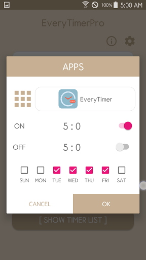 Every Timer Pro - Auto on off Screen 2