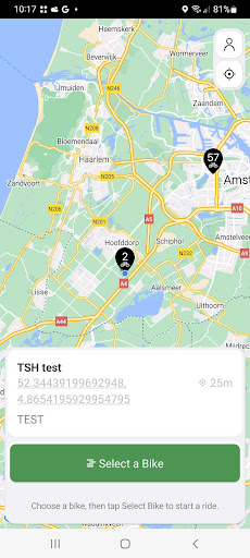 Android application TSHBike screenshort