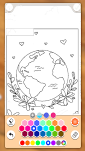 Earth Coloring Book & Glitter