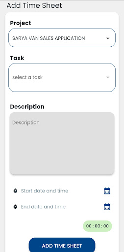 Android application Empleado screenshort