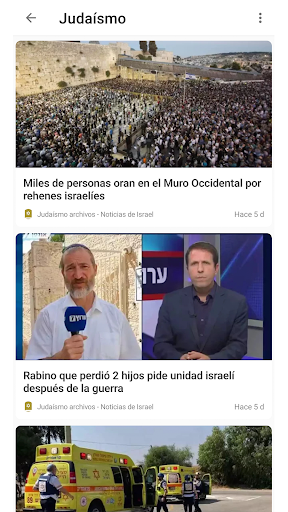 Android application Noticias de Israel screenshort