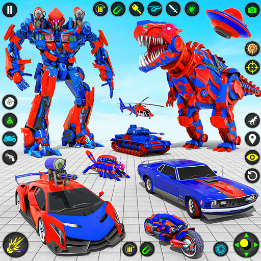 Dino Robot Car Transform 3D