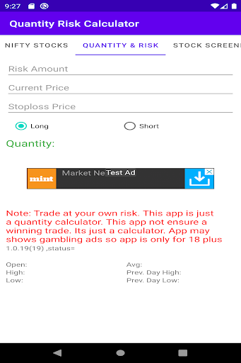 Intraday Screener for Trade