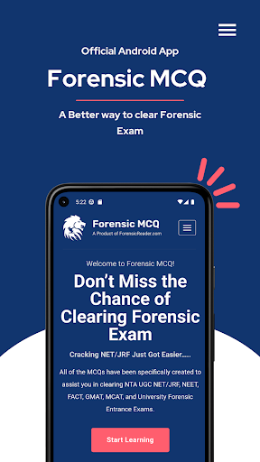 Android application Forensic MCQ: UGC NET/PG Exam screenshort