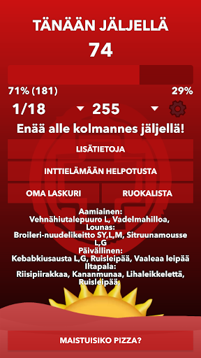 Android application Tänään Jäljellä - TJ-laskuri screenshort