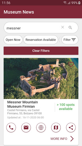 Android application Museum News screenshort