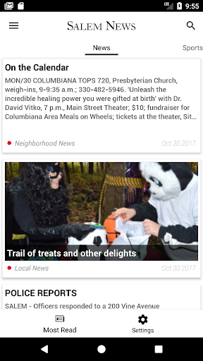 Android application Salem Ohio News screenshort