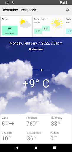 Android application RWeather screenshort