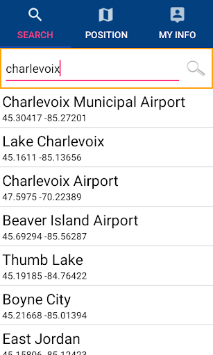 Lake Charlevoix MI GPS Charts Screen 2
