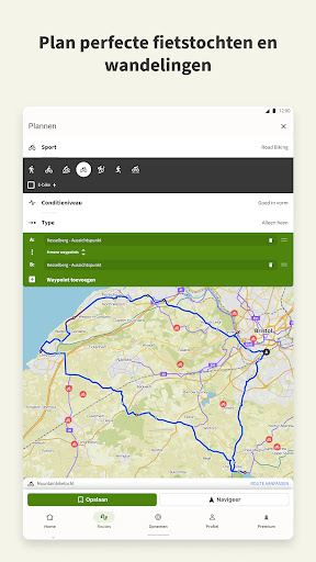 komoot - wandelen en fietsen