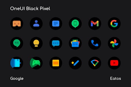 Oneui 3 Black Round Icon Pack Apk Paid Download