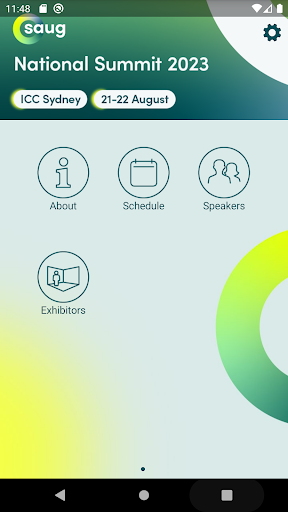 Android application SAUG National Summit 2023 screenshort
