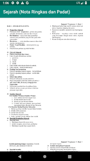 Sejarah  Nota Ringkas dan Pad