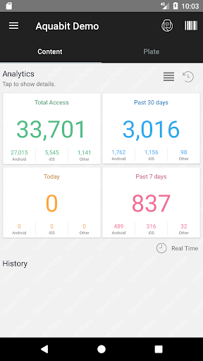 Android application SmartPlate screenshort