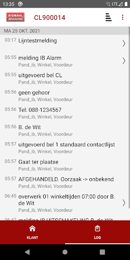 SignaalBewaking Pro Screen 2