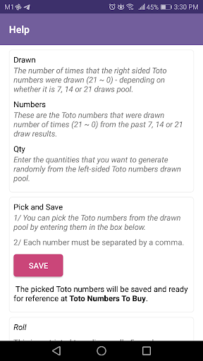 TotoTrack Screen 2