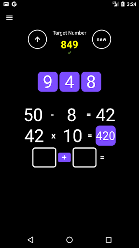 Target Number Game (Maths) Screen 3