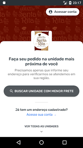 Android application Armazém Santa Rita screenshort