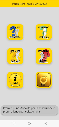 Android application Paramotore Quiz VM screenshort